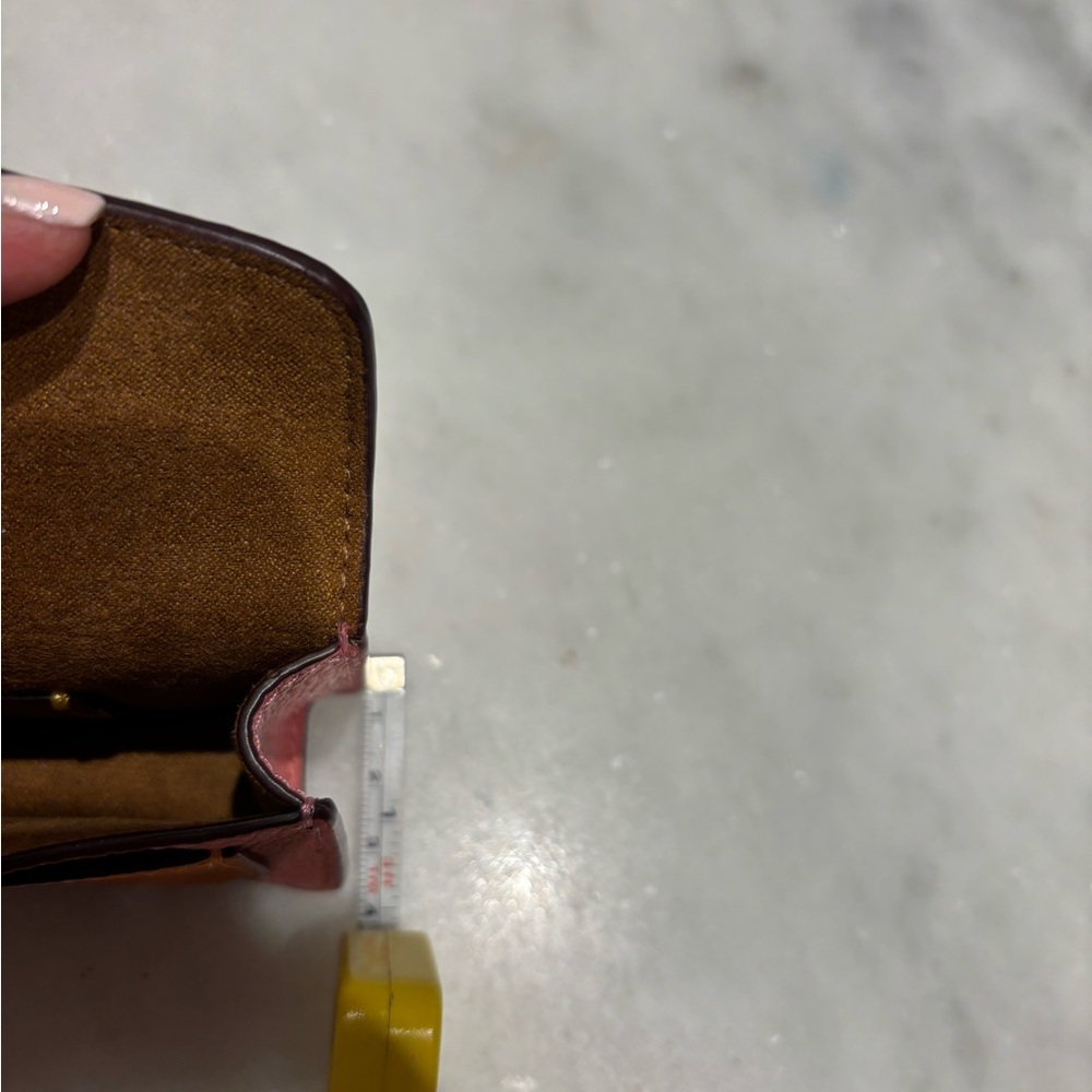 Coach Pink and Orange Leather Card Holder - Picture 9 of 9